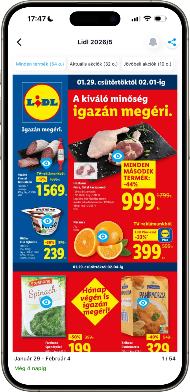 Akcióvadász katalógus lapozgató