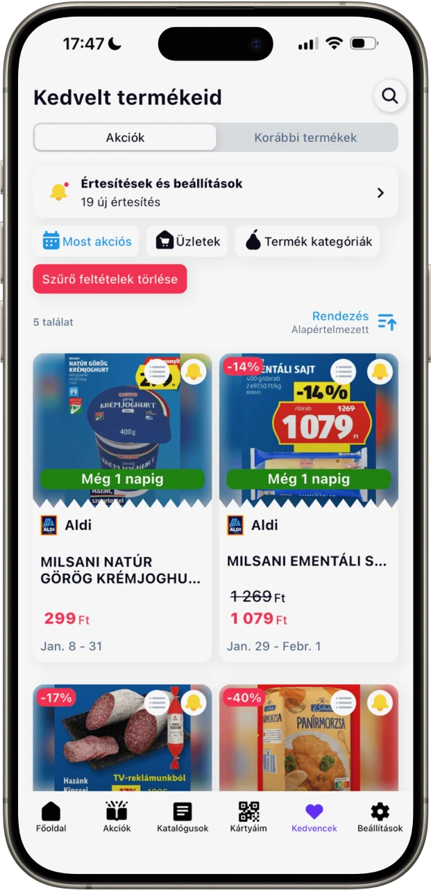 Akcióvadász kedvenc termékek